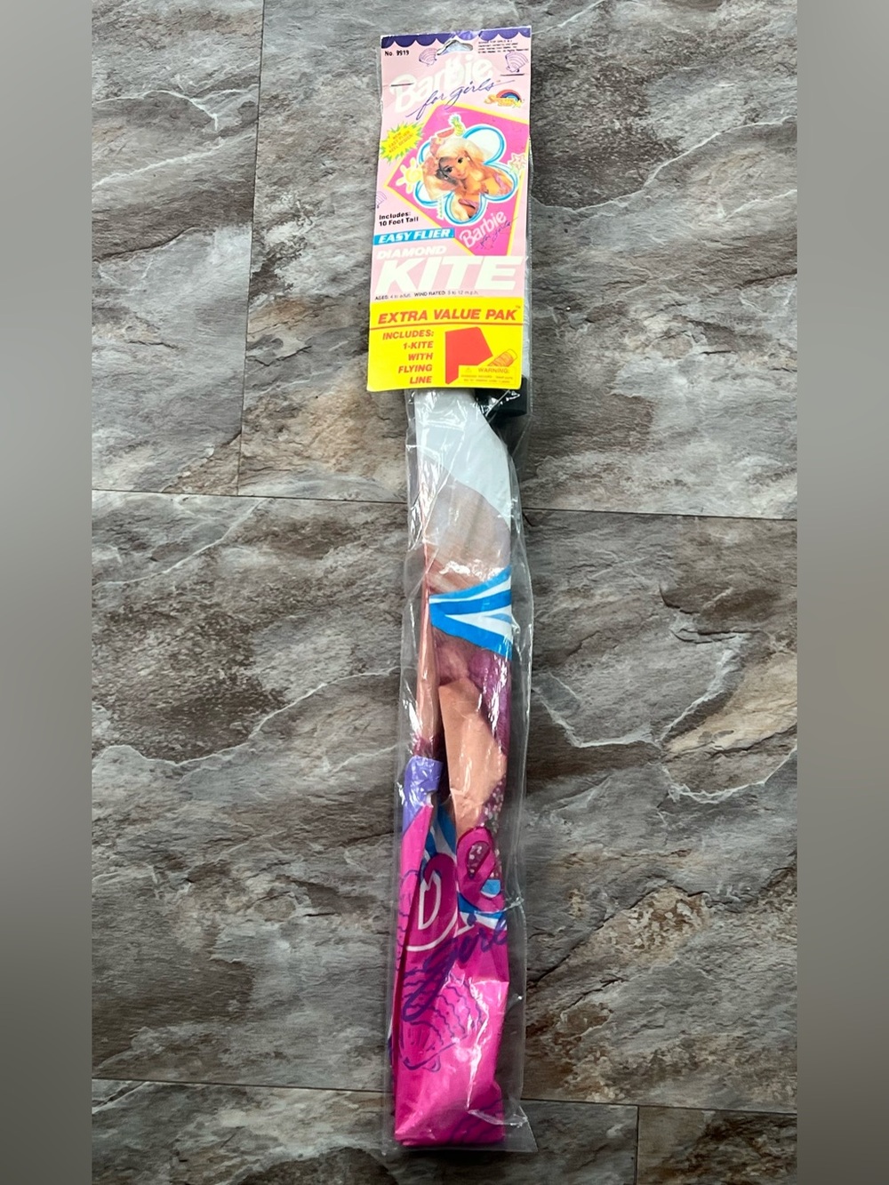Sealed Vintage 1993 Mattel Barbie Easy Flyer Diamond Kite Spectra Star Unopened